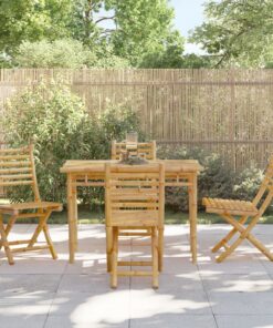 vidaXL Folding Garden Chairs 4 pcs 43x54x88 cm Bamboo