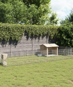 vidaXL Free Range Animal Enclosure 24-Panel 54x60 cm Galvanised Iron