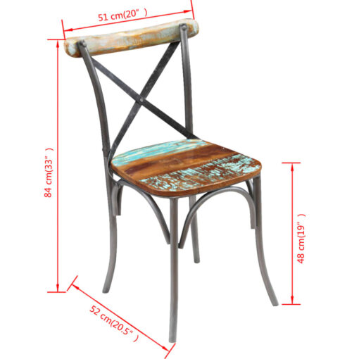 Dining Chairs 2 pcs Solid Reclaimed Wood - Image 6