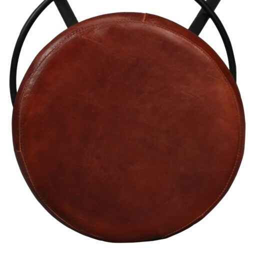 Bar Stools 4 pcs Real Leather - Image 4