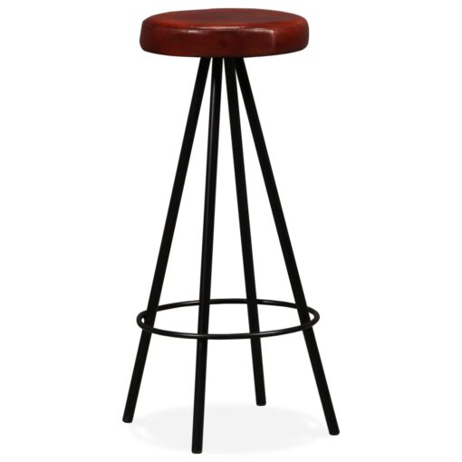 Bar Stools 4 pcs Real Leather - Image 6