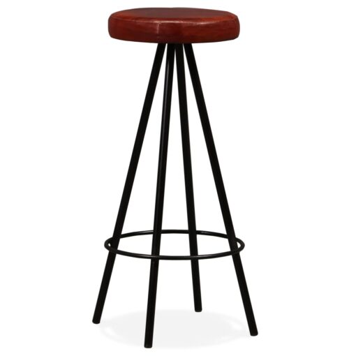Bar Stools 4 pcs Real Leather - Image 7