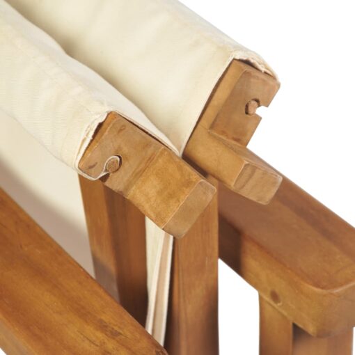 Folding Director's Chair Solid Teak Wood - Image 4