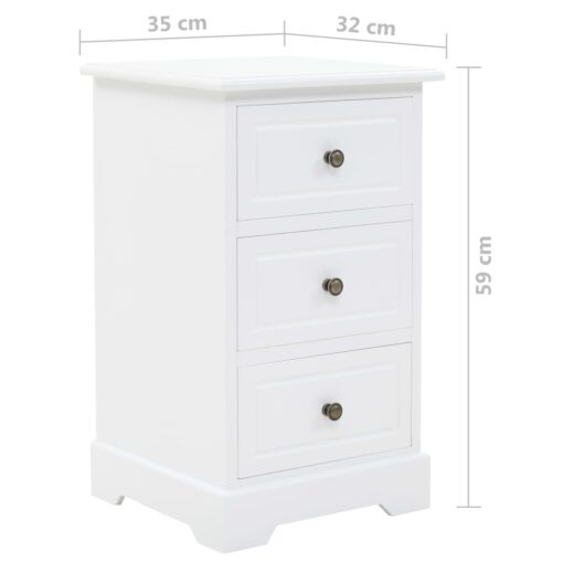 Bedside Cabinet MDF and Pinewood 35x32x59 cm - Image 6
