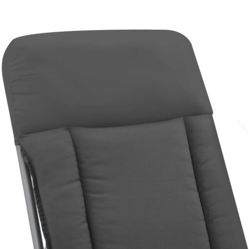 Folding Garden Chairs with Cushions 2 pcs Grey - Image 7