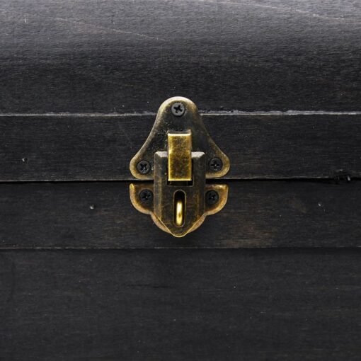 Treasure Chest Wood Black 90x51x42 cm - Image 5