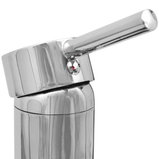 Bathroom Basin with Mixer Tap Ceramic Round White - Image 4