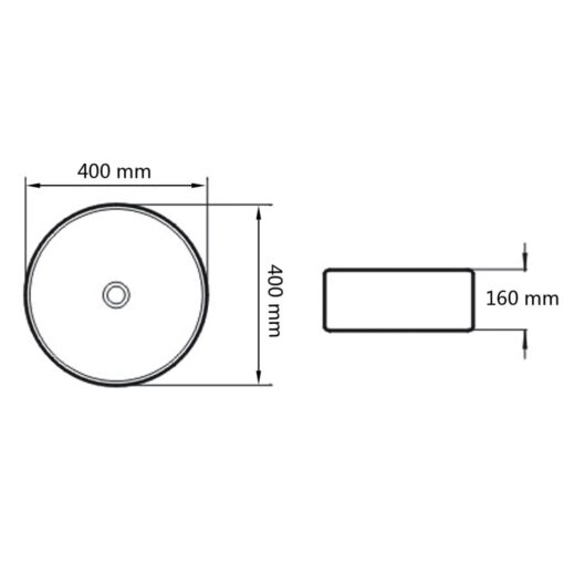 Bathroom Basin with Mixer Tap Ceramic Round White - Image 6