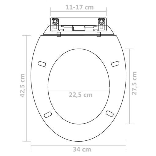 Toilet Seats with Soft Close Lids 2 pcs Plastic White - Image 5
