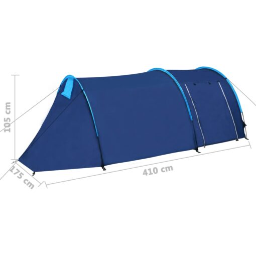 Camping Tent 4 Persons Navy Blue/Light Blue - Image 6