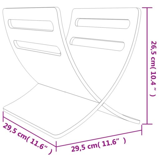 Wooden Magazine Rack Floor Standing Natural - Image 6