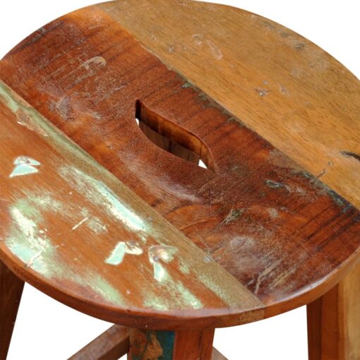 Bar Stool Solid Reclaimed Wood - Image 4