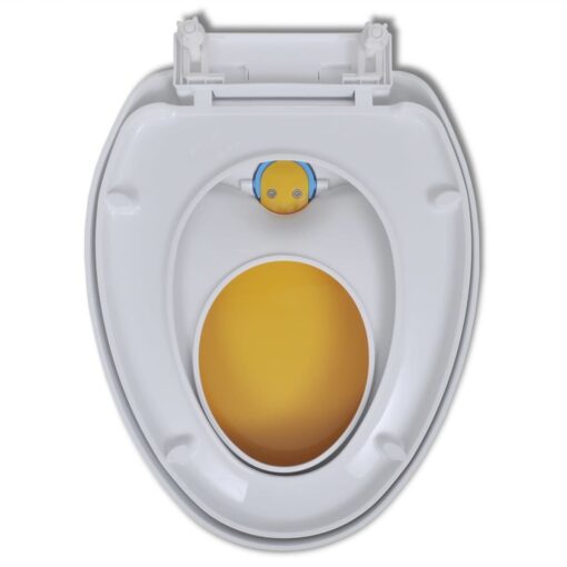 White & Yellow Soft-close Toilet Seat Adults/Children - Image 7
