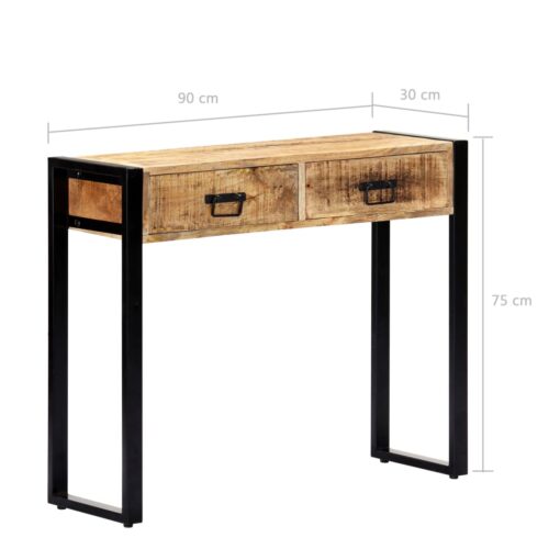 Console Table 90x30x75 cm Solid Mango Wood - Image 4
