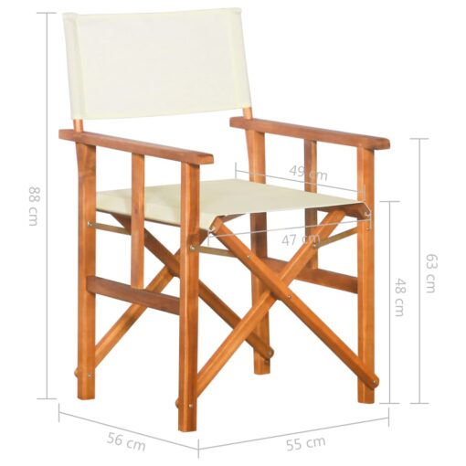 Director's Chairs 2 pcs Solid Acacia Wood - Image 6