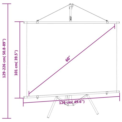 Projection Screen with Tripod 60" 4:3 - Image 5