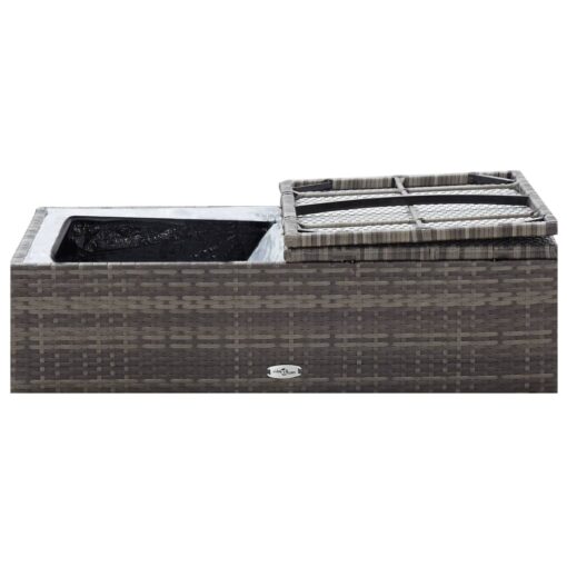 vidaXL 2 Piece Garden Lounge Set with Cushions Poly Rattan Grey - Image 5