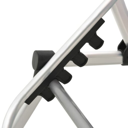Extra High Folding Senior Sunbed Grey Aluminium - Image 4