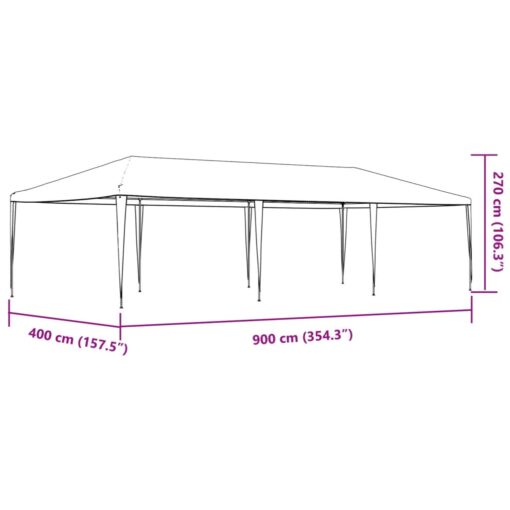 Party Tent 4x9 m White - Image 4