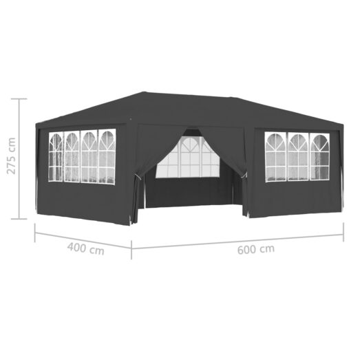 Professional Party Tent with Side Walls 4x6 m Anthracite 90 g/m? - Image 6