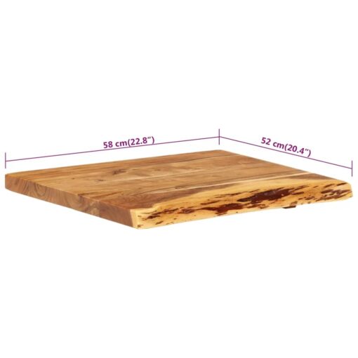 Bathroom Vanity Top Solid Acacia Wood 58x52x3.8 cm - Image 4