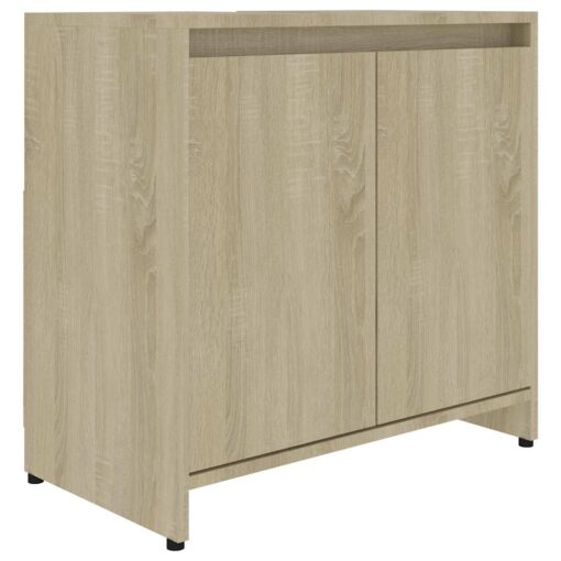 Bathroom Cabinet Sonoma Oak 60x33x61 cm Engineered Wood - Image 4