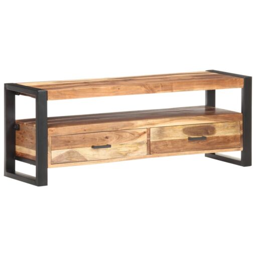 TV Cabinet 120x35x45 cm Solid Wood with Honey Finish - Image 5