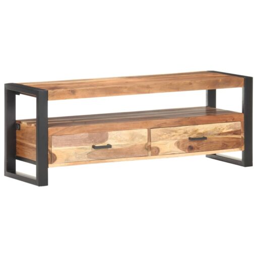 TV Cabinet 120x35x45 cm Solid Wood with Honey Finish - Image 7