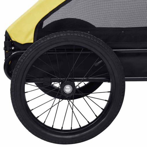 Pet Bike Trailer Yellow and Black - Image 5