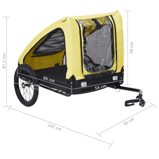Pet Bike Trailer Yellow and Black - Image 6