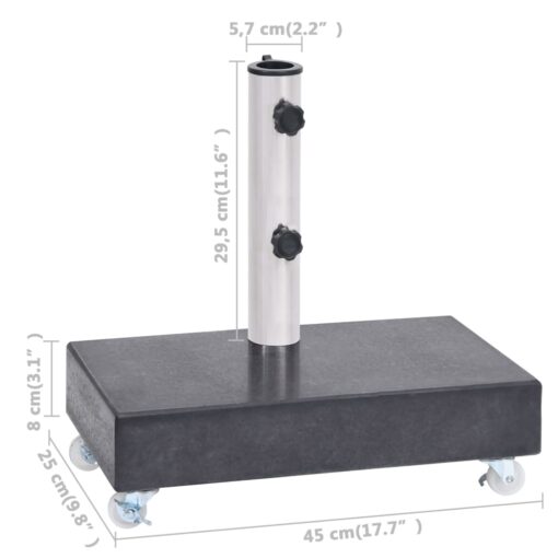 Umbrella Base Black 45x25x8 cm Granite - Image 4