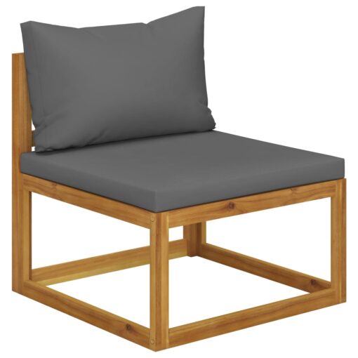 4-Seater Garden Sofa with Cushion Solid Acacia Wood - Image 4