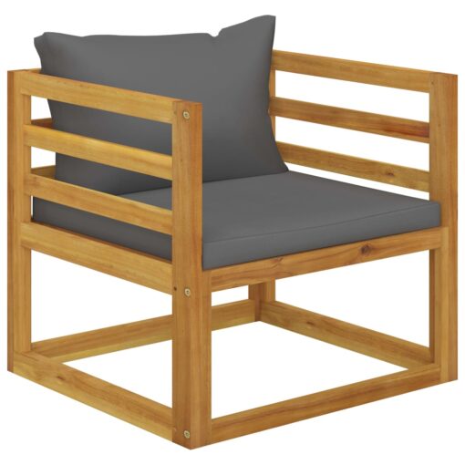 10 Piece Garden Lounge Set with Cushion Solid Acacia Wood - Image 6