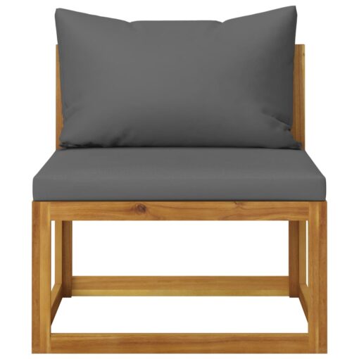 9 Piece Garden Lounge Set with Cushion Solid Acacia Wood - Image 4