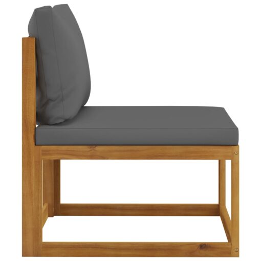 9 Piece Garden Lounge Set with Cushion Solid Acacia Wood - Image 5
