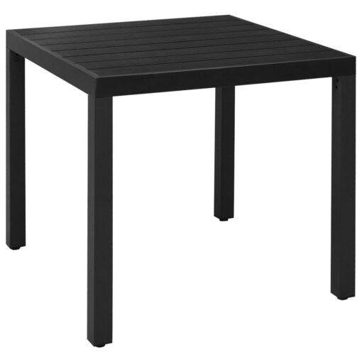 5 Piece Garden Dining Set Black - Image 5