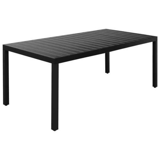 7 Piece Garden Dining Set Black and Brown - Image 5