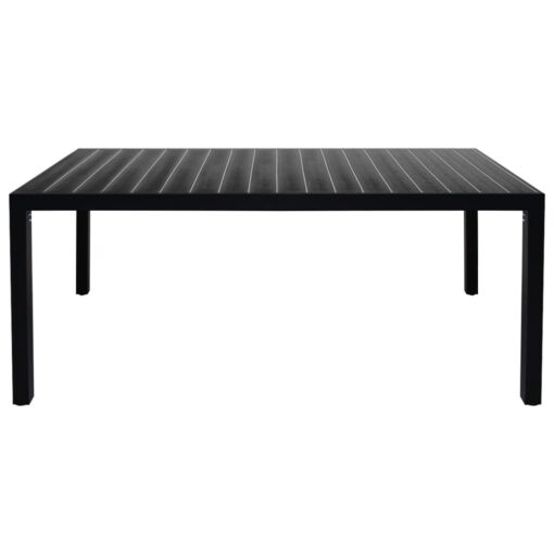 7 Piece Garden Dining Set Black and Brown - Image 6