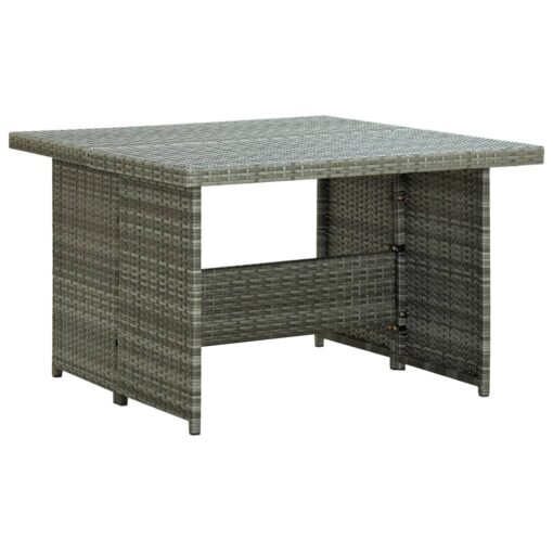 6 Piece Garden Lounge Set with Cushions Poly Rattan Grey - Image 5