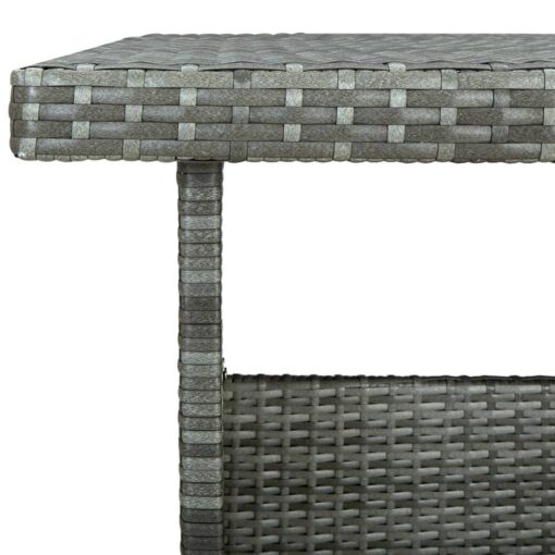 6 Piece Garden Lounge Set with Cushions Poly Rattan Grey - Image 7