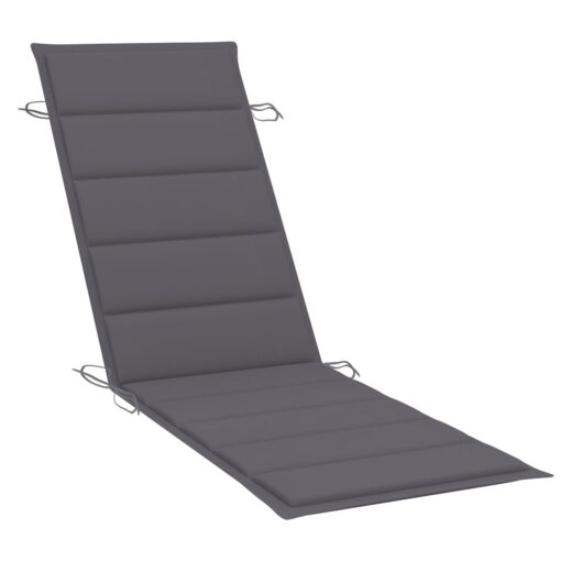 Garden Sun Lounger with Cushion Solid Acacia Wood - Image 5