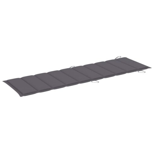 Garden Sun Lounger with Cushion Solid Acacia Wood - Image 7
