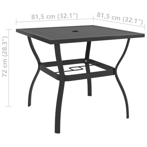 5 Piece Garden Dining Set Textilene and Steel - Image 7