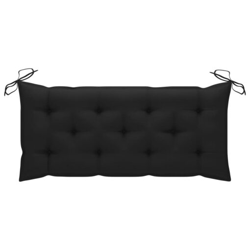 Garden Bench with Cushion 120 cm Solid Acacia Wood - Image 4