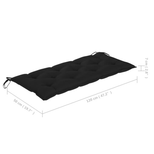 Garden Bench with Cushion 120 cm Solid Acacia Wood - Image 7