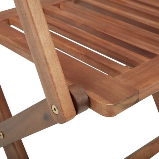 Folding Garden Chairs 2 pcs with Cushions Solid Acacia Wood - Image 5