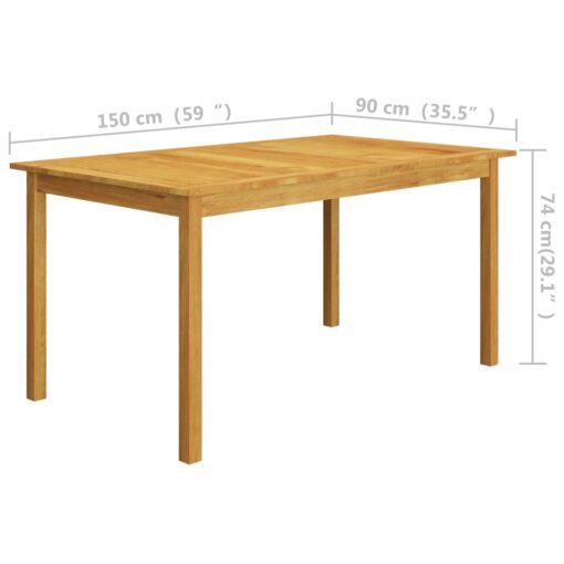 7 Piece Garden Dining Set Brown - Image 7