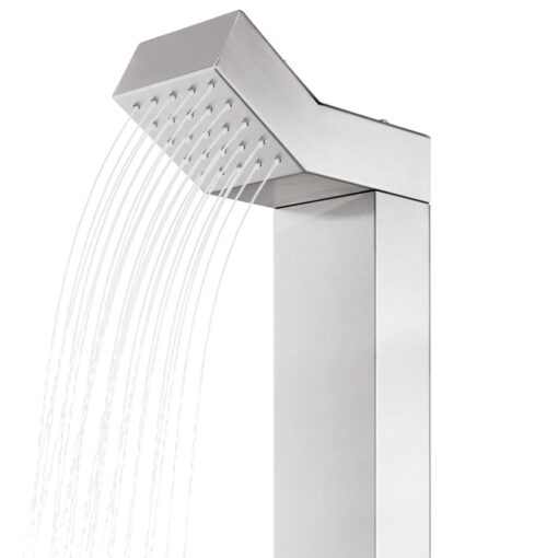 Garden Shower with Brown Base 225 cm Stainless Steel - Image 4