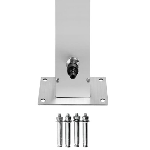 Garden Shower with Brown Base 225 cm Stainless Steel - Image 5