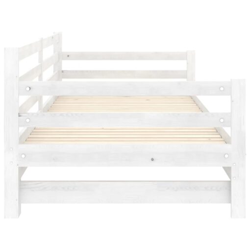Pull-out Day Bed without Mattress White 2x(90x200)cm - Image 4